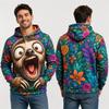 Weihnachten Winter Weihnachtsmann 3D-Druck Hoodies Damen Herren Lässig Streetwear Langarm Kapuzenpullover Pullover Kleidung Oberteil