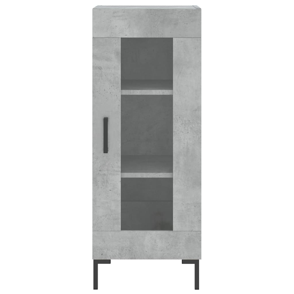 Sideboard Concrete Grey 34.5 x 34 x 90 cm Wood Based Material
