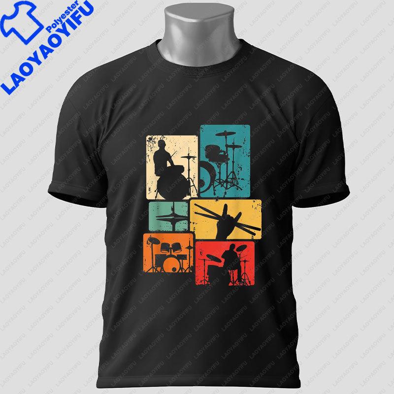 Unisex Unisex S Funny Poodle Drummer Graphic Tshirt Short Sleeve Casual Fashion Outdoor Tshirt For Drummers Music Lovers