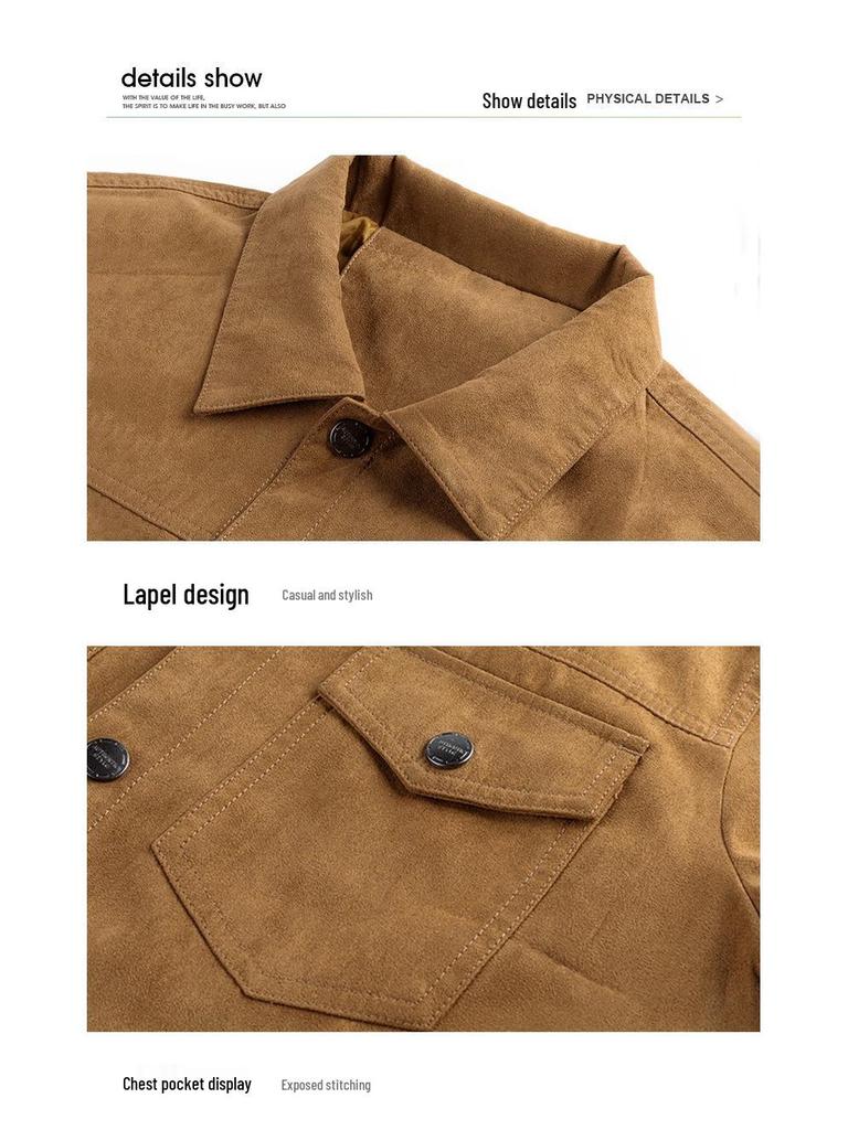 Herrjacka i borstat mockatyg - Brittisk stil, Vår/Höst Trend