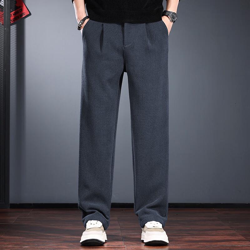 Мужские повседневные брюки Jieleinuo из фактурного вельвета прямого кроя M