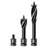 6Piece Auger Drill Bit Hexagonal Shank Snail Drill Bit Set High Carbon Steel, 4 Edges, 4 Flutes for Woodworking