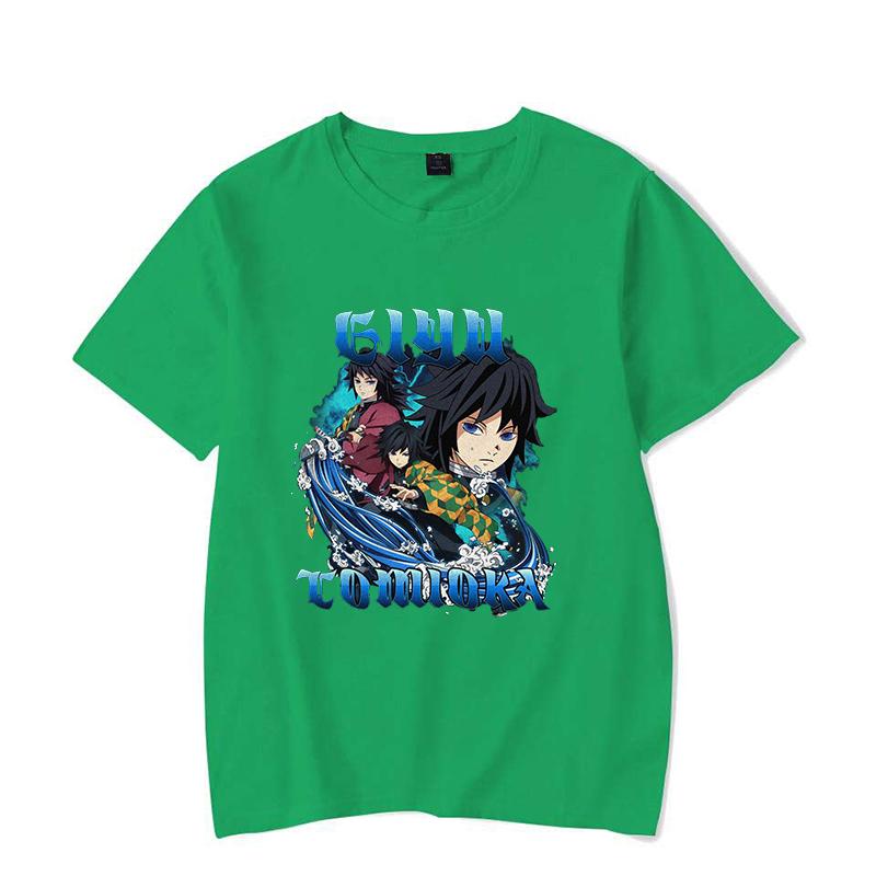 

New Summer Unisex Short Sleeve Anime Tomioka Giyuu Print T Shirts Women Men Causal Harajuku Tops Funny T Shirt 4XL