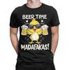 Beer Time Madafakas Fun Chicken TShirts Men  Vintage 100 Cotton Tees O Neck Short Sleeve T Shirt Summer Clothing