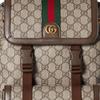 Gucci Ophidia Gold Tone Accessories Double G Logo Canvas And Leather Trimmed Backpack Small Men Backpack Brown 792114-FADMF-9794