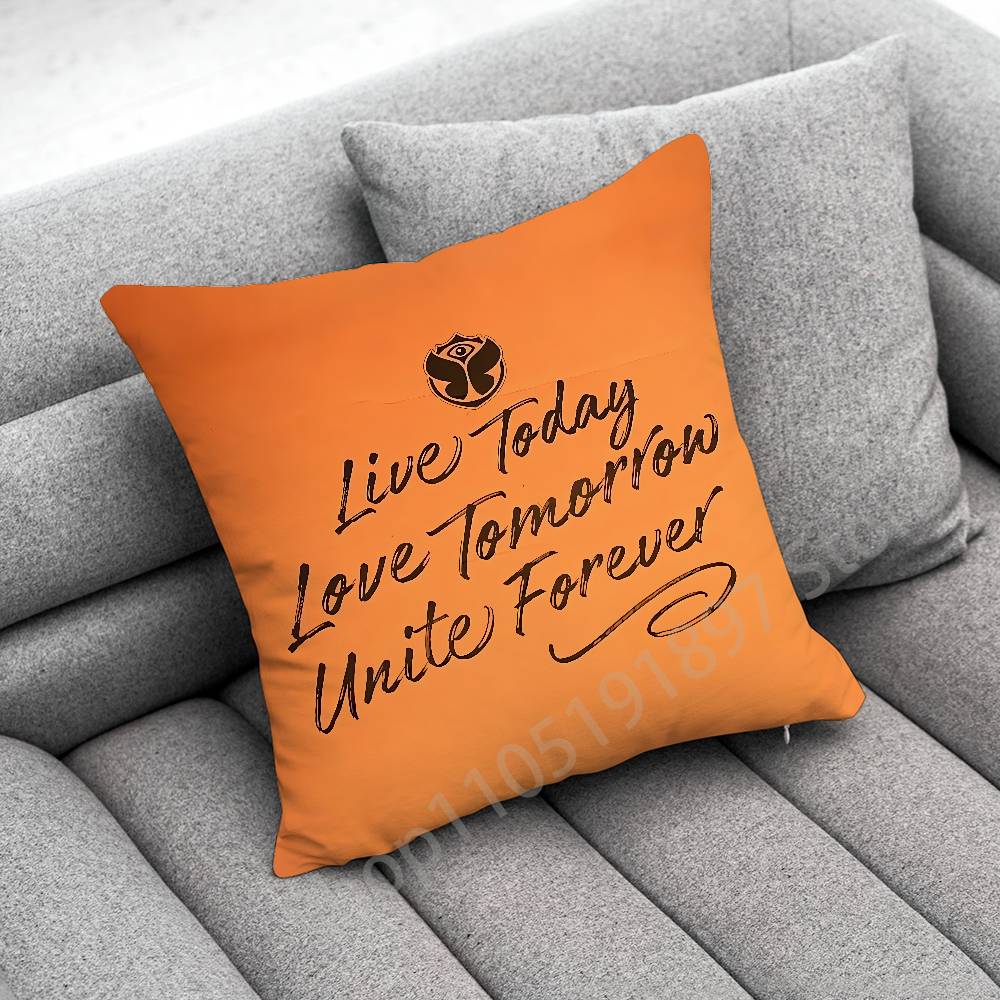 Tomorrowland Logo Music Throw Pillow Case For 45x45cm 40x40cm 30x30cm 50x50cm 55x55cm Square Home Pillowcase Case