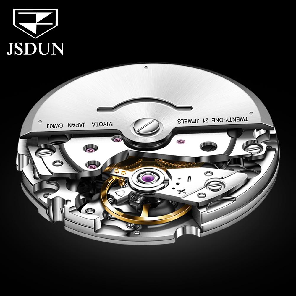 JINSHIDUN New Business and Leisure Men's Watch Automatic Mechanical Watch Luminous Waterproof High-end Business Watch Male