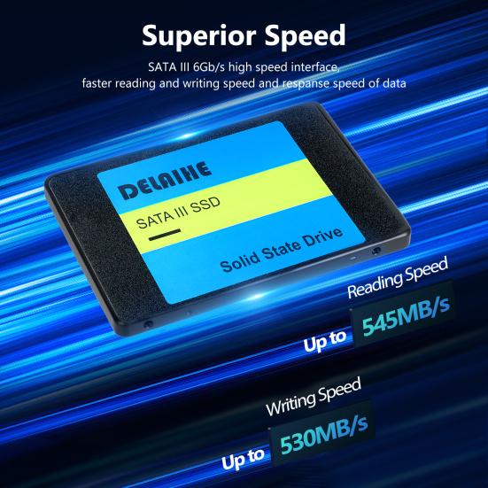 1/2/4TB SATA 3 2.5-inch SSD Speed Up To 545MB/s Read 530MB/s Write PC Desktop Laptop Internal Solid State Drive Computer Accessories