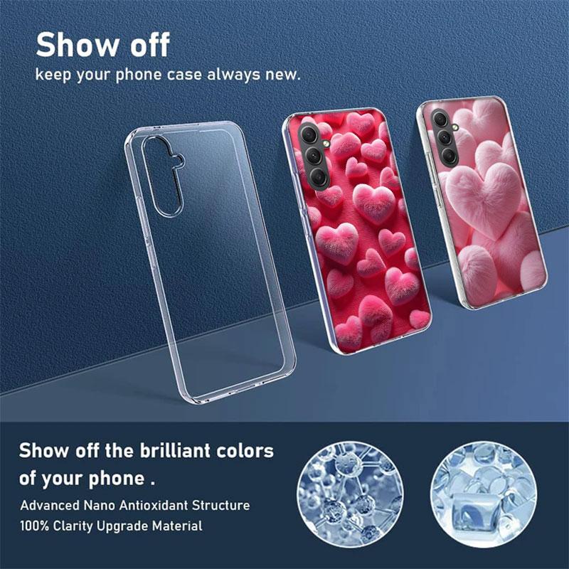 Furry Heart Phone Case for Samsung A17 A37 A57 A07 A16 A26 A36 A56 A06 A02S A12 A22 A32 A52S A04S A14 A24 A34 A54 A03 A13 A33 A5