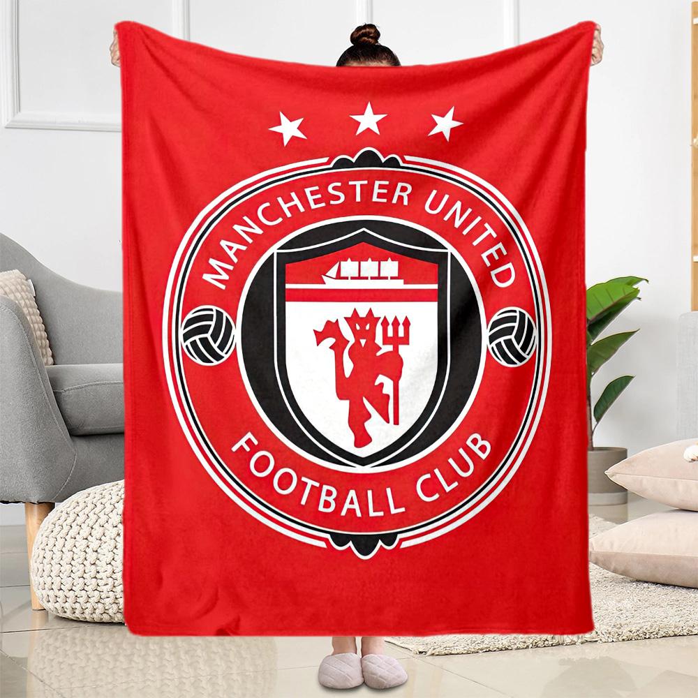 Manchester Blanket Soft Cozy Great For Livingroom Sofa Office Chair For All Seasons Digital Print Gift For Travel Home Birthdays