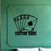 Metal Poker Card Wall Art, Personalized Game Room Decor, Custom Playing Card Sign, Gamer Gift Metal Wall Sign