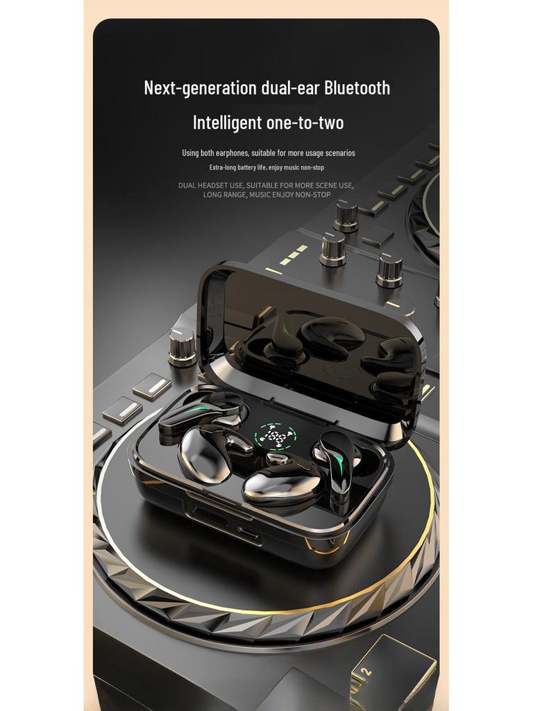 New TWS Wireless Bluetooth Earphones: Long Battery, Gaming E-sports, Noise Cancelling In-ear Sleep Mode.