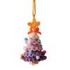 Knitted Christmas Tree Ornament Festival Hanging Decoration for Door Auto Interiors Winter Holiday Party Centerpieces