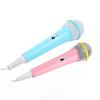 Kids Wired Microphone 3.5mm Plug Plastic Low Distortion Portable Child Singing Mic for Musical Instrument for Family Party