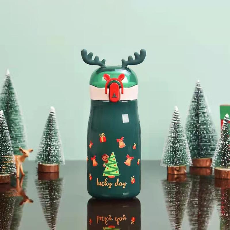 300ML Cartoon Thermos Cup Bottle Stainless Steel Vacuum Flasks Thermo Cup Coffee Tea Travel Thermocup For New Years Gift