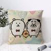 Japan Cute Joke Bear Cushion Cover Eco Linen Pillow Case DoubleSided Print Breathable Durable Zipper Home Decor Gift