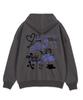 Astral Projection Graffiti Oversized Wide Shoulder Zip-Up Hoodie_Charcoal