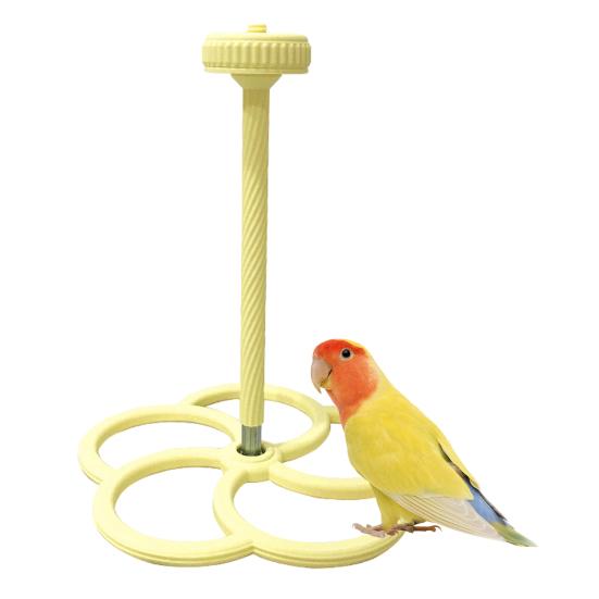 360-stopniowy obrotowy stojak z patykiem na ptaki Zabawka 3D Drukowane Interaktywne Koło Ćwiczeń Obracająca się Zabawka dla Papugi