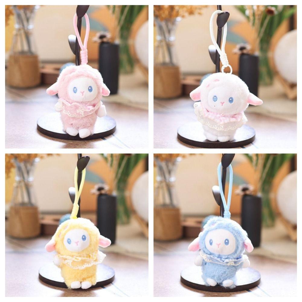 Soft Fluffy Lamb Backpack Decoration Lace Dress Sheep Pendant Bag Accessories Bag Decoration