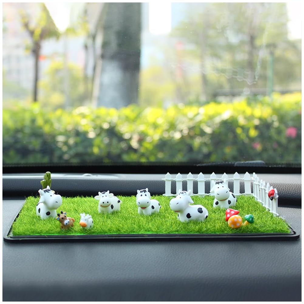 EHERDM Cute Animal Car Dashboard Decoration Aesthetic Funny Cartoon Boho Car Accessories Interior Hippie