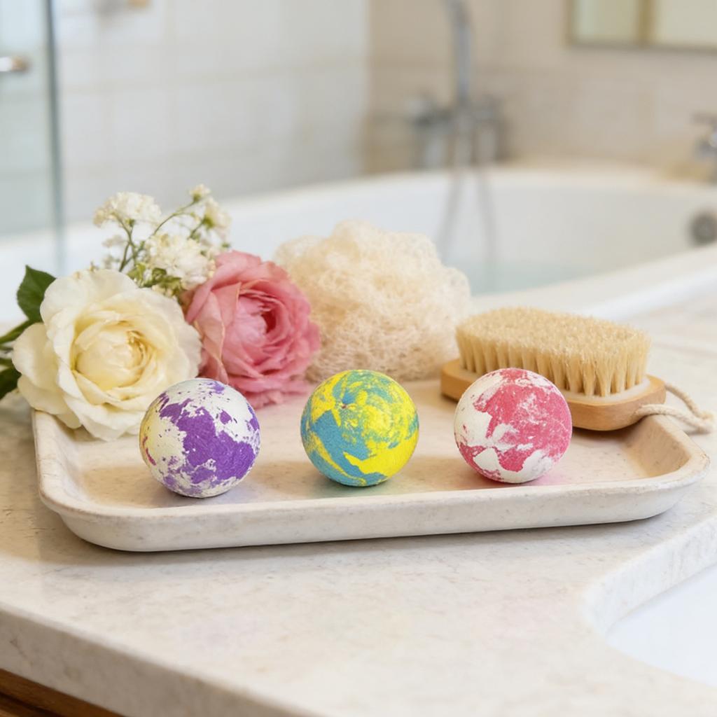 Children's Bath  Ball With Toy Bath Ball,  Body Care, Bath Products, Birthday Gift,Smooth And Moisturized Skin,  1 Box