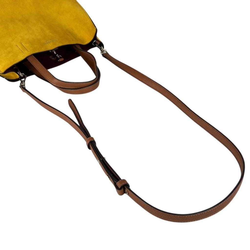 Kate Spade Sam Suede Shoulder Bag Handbag Suede yellow Women Used