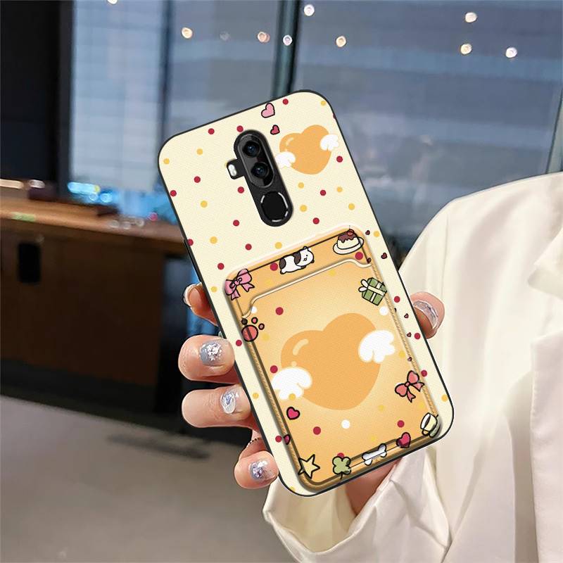 Cute Silicone Phone Case For Oukitel C12 Pro/C12 Fashion Design TPU Soft Case Card Sleeve Shockproof Cartoon Protective