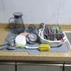 Silicone Drain Mat Quick-Drying Design Raised Ridges Bottom Slope Dish Drainer Kitchen Dining Room Sink Organizer Mat