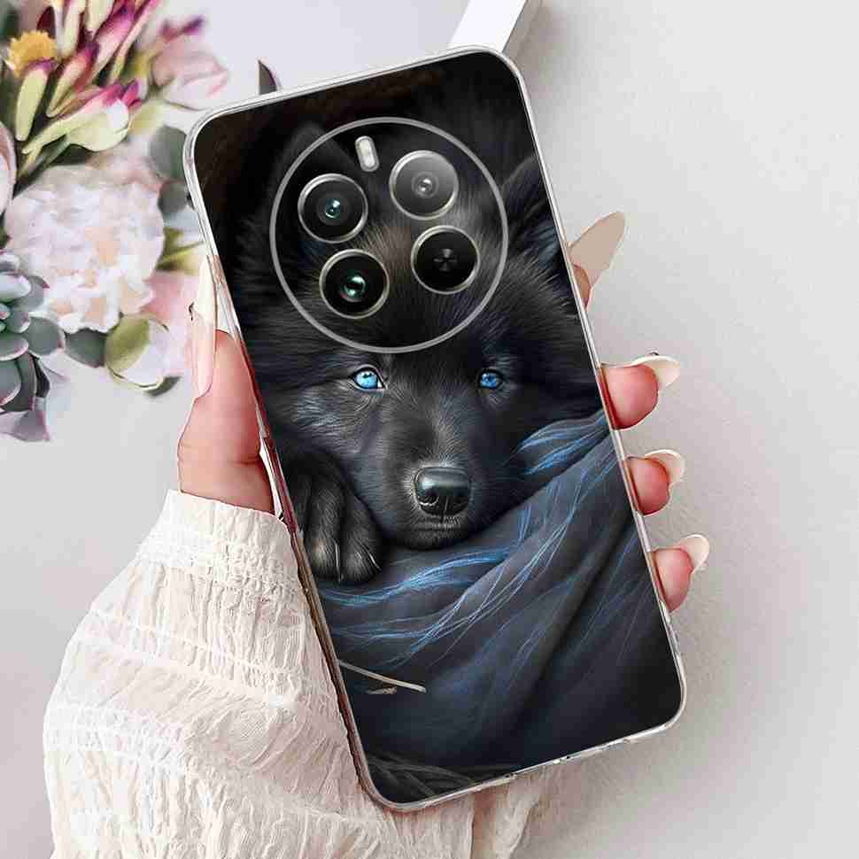 For Realme 12 Pro RMX3842 6.7" Summer Lotus Cute Cat Soft Silicone TPU Cover For Realme 12Pro+ 12Pro Plus RMX3840 Bumper Shell