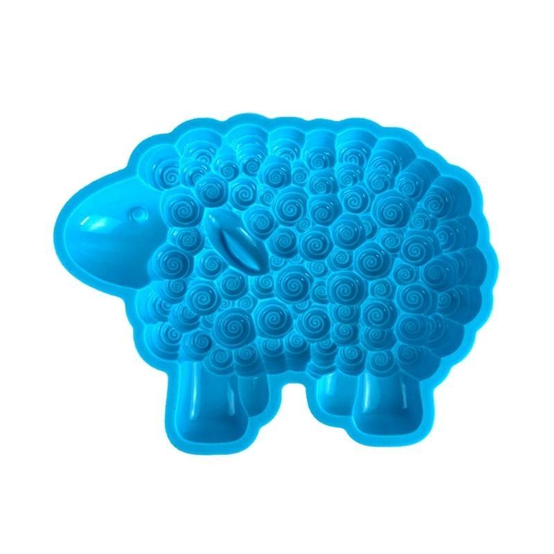 

652F Artistic Sheep Gypsum Silicone Molds for Creative Workshops Resin Mould синій