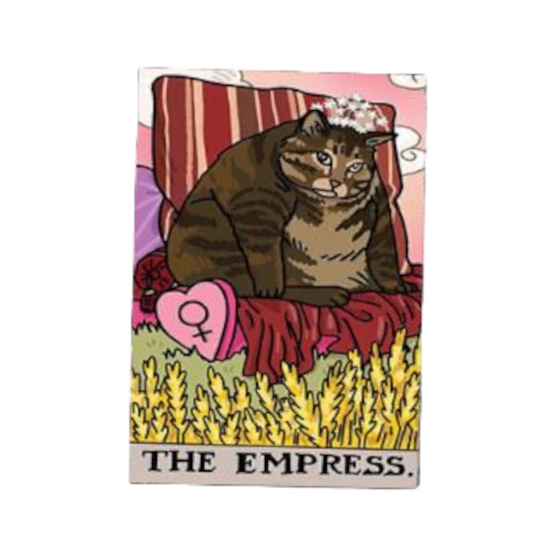 Cat and Tarot Pin Badge, Empress, Cute Cat Pin, Brooch