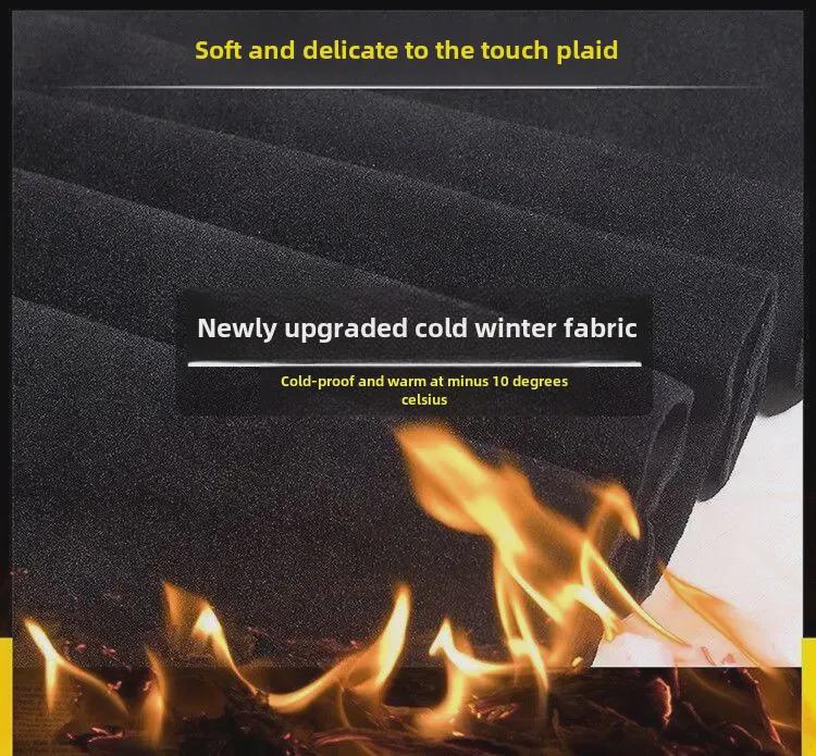 Men's Winter Camouflage Fleece-Lined Work Pants - Wear & Dirt Resistant, Deep Crotch, Cuffed, Large Size