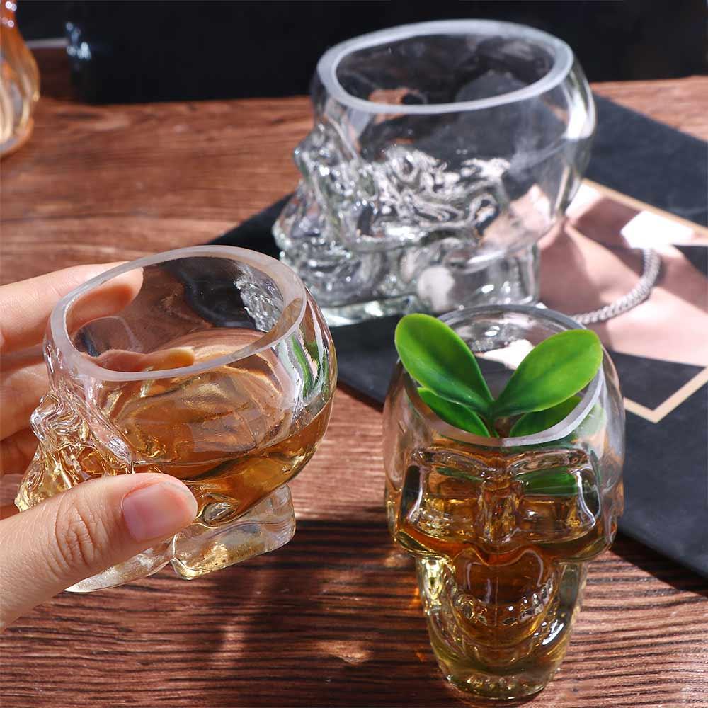 Transparent Skull Wine Glass Cup Crystal Drinkware Decoration Mug  Halloween