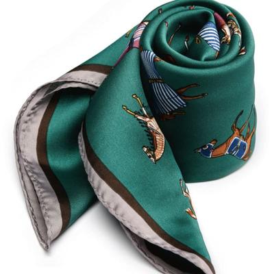 DOYOUKNOWMC ALL SEASON Mini Horse Print Green Petite Scarf