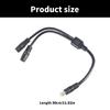 30cm/11.81inch DC7909 1 Male to Two Female Power Cord Copper Connecting Wire 2-In-1 Charging Cable for Solar Panel