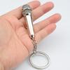 Simulation Mic Keyring Miniature Pocket Sized Microphone Keychain for Music Lovers Stylish Key Accessory Bag Ornament