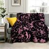 Lace Bloom Flannel Blanket Warm Soft Halloween Christmas Couch Warm Cozy Decorative Decor Gift for All Season