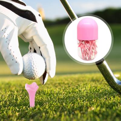 50Pcs Plastic Golf Tees High Durability Vibrant Color Easy To Use Compact Design Portable Golf Tees Accessories