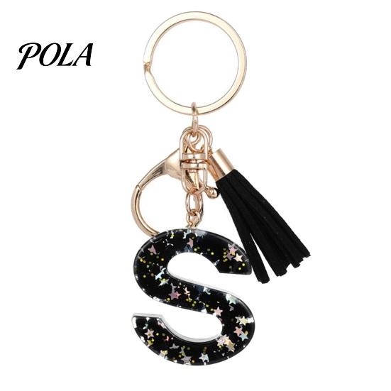 Portable Keychain Pendant Pendant, Sequins Star Letter A-Z Charm with Tassel, Key Chain Alphabet Initial Metal Keyring for Handbag Backpack