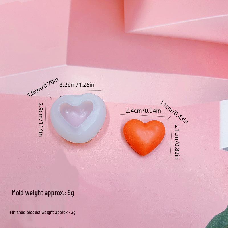 Heart-Shaped Aromatherapy Candle & Mousse Cake Silicone Mold