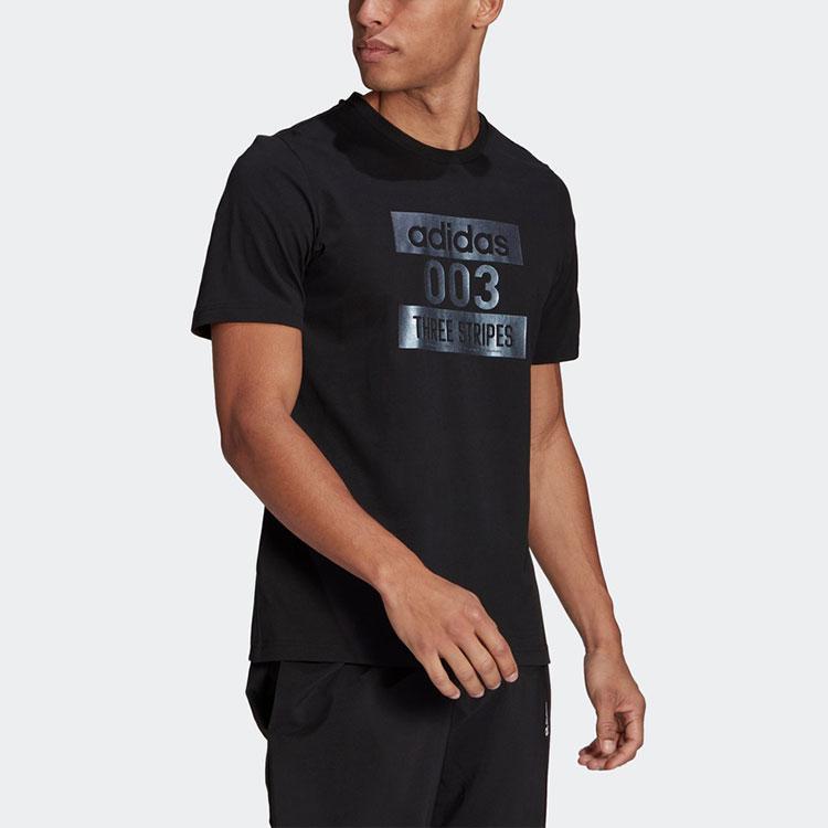 Adidas Sport Style Round Neck Pullover Short Sleeve T-Shirt Men Tops Black GL3260