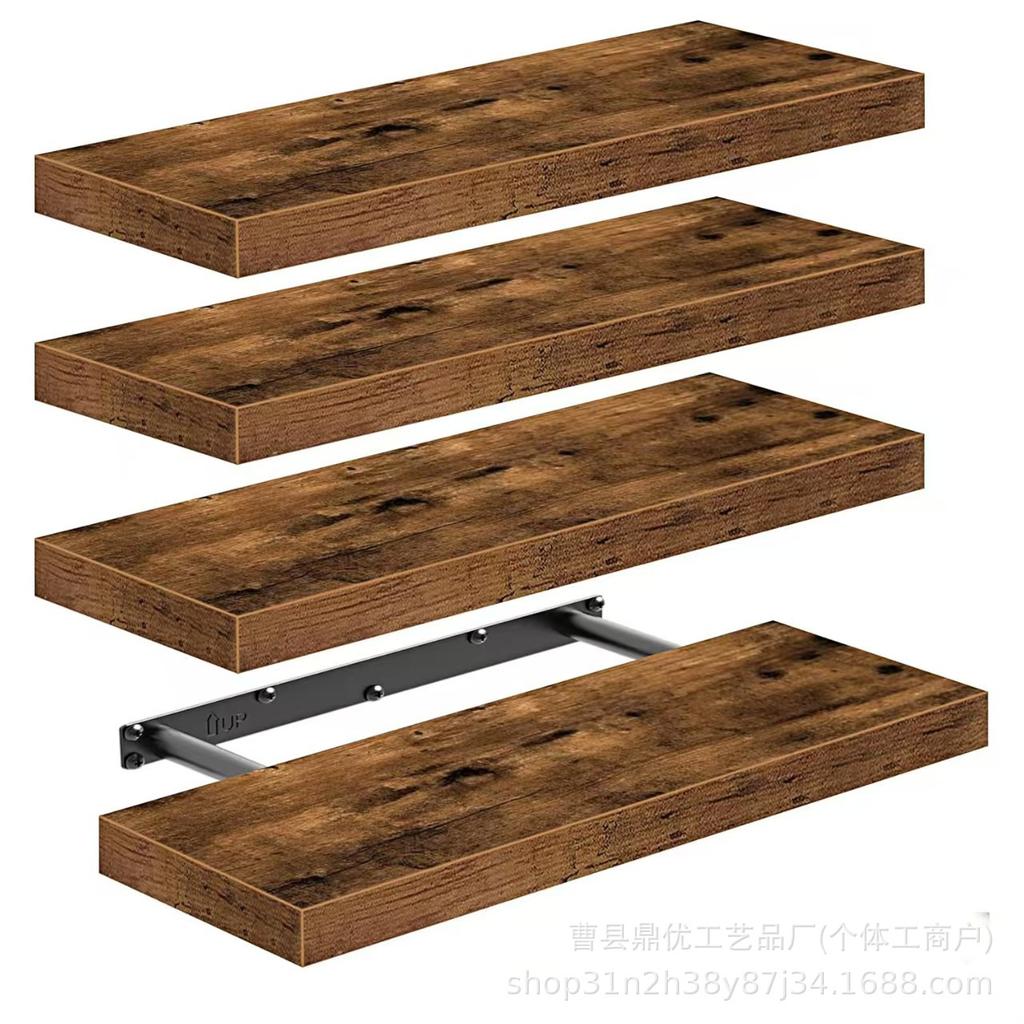 Solid Wood Wall Shelf Floating Shelves for Living Room Bathroom Organizer Storage Rack