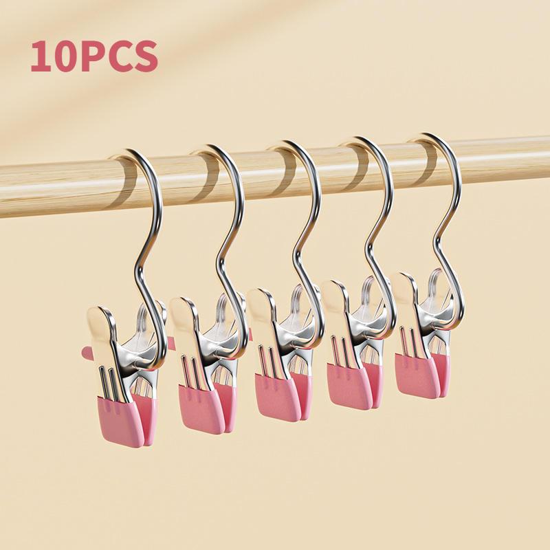 10 Stück Edelstahl Wäscheklammern Wäscheklammern Tragbare Hänge-Wäscheklammer Für Zuhause Wäschebekleidungsgeschäft Klammern Werkzeug