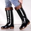 Black tall men's rain shoes classic labor insurance shoes medium tube simple waterproof glue shoes non-slip men's water shoes thermal cover rain boots