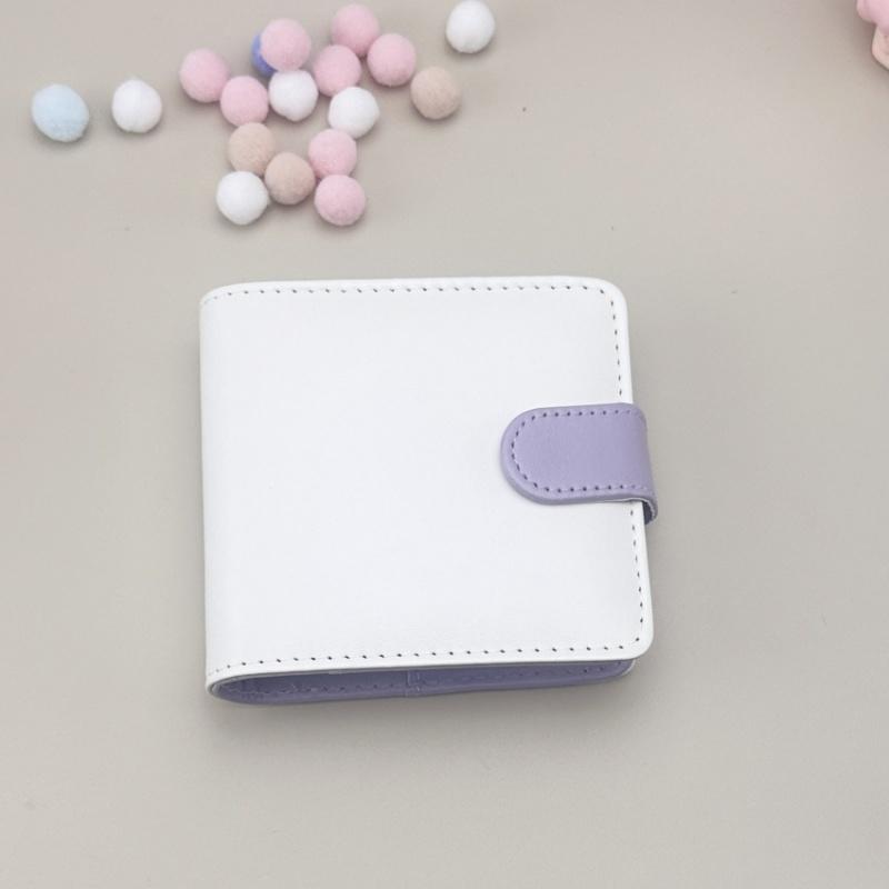 Leichtes Mini Kpop Fotokarten Ordner Cover Buch Loseblatt Leder Kleines Fotoalbum für Organizer Trading Cards Spielkarten