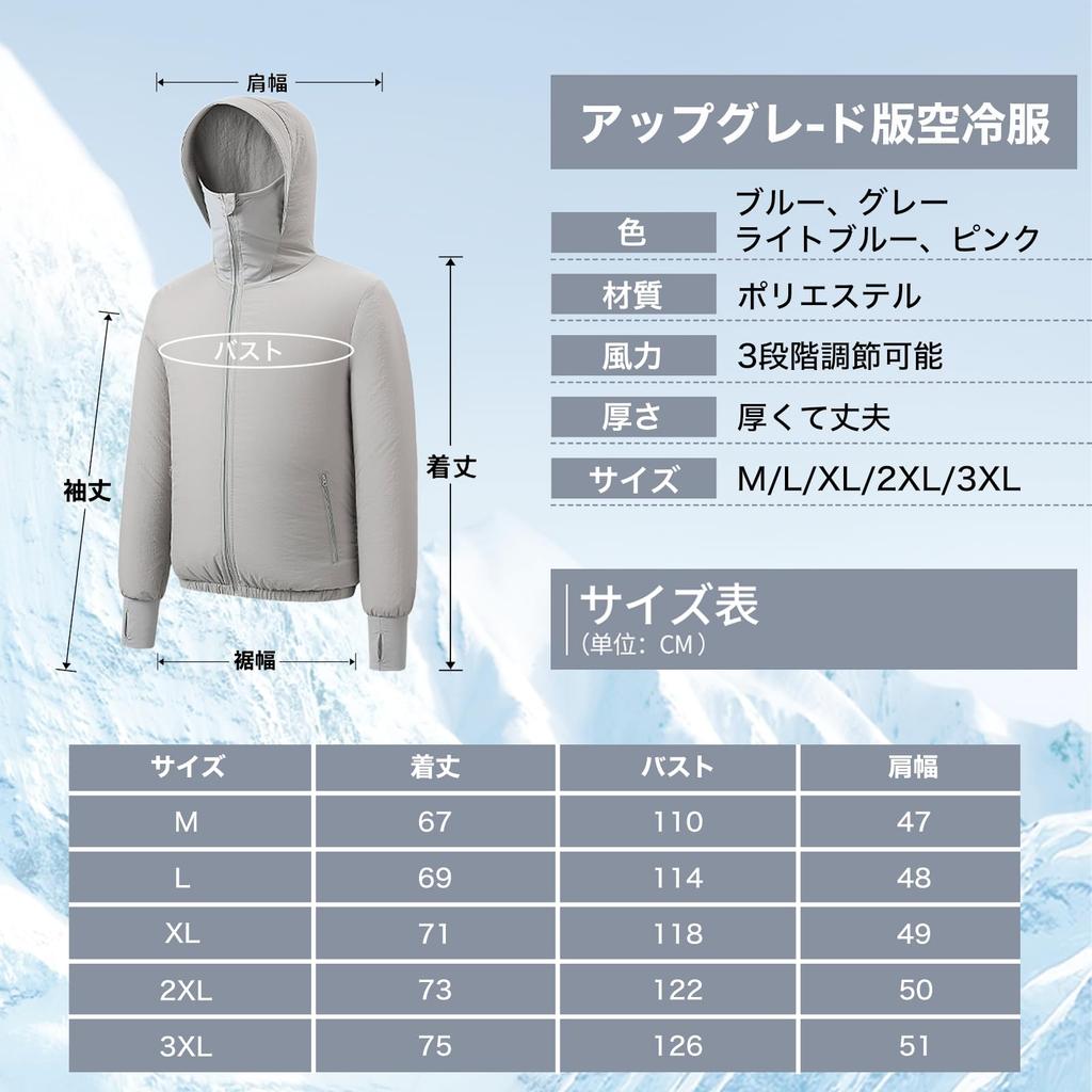 YORIYOI 9 Fan High Quiet 3 Speed USB Long Sun Quick Summer Cool Gray Men's Air-Conditioned Workwear, Blades, Airflow, Operation, Settings, Powered,