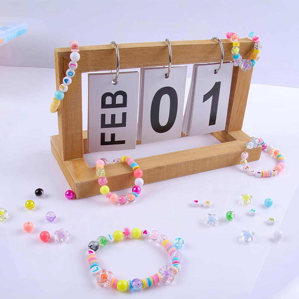 Cross Material Bracelet Beading Kit for Kids - DIY Stringing Beads Jewelry Set