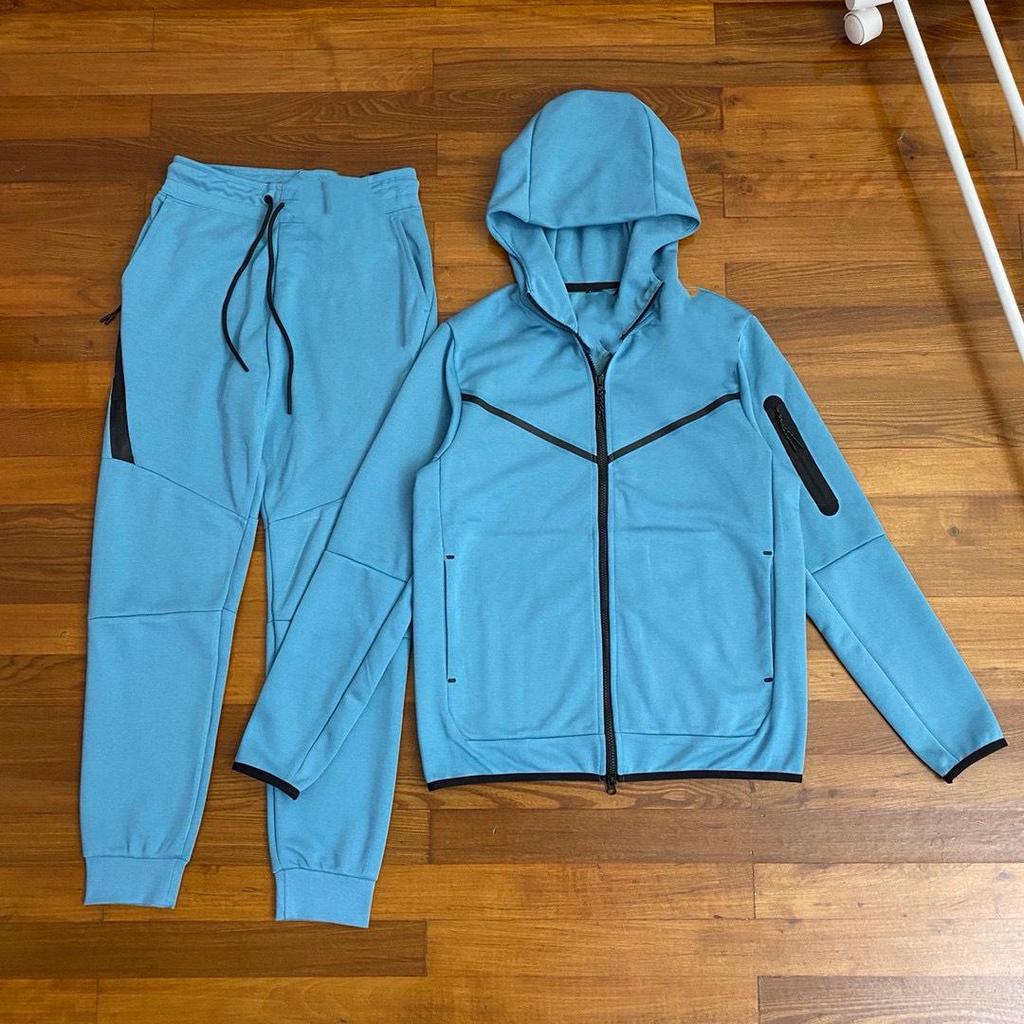 Tuta sportiva casual da uomo 2024 con cappuccio e zip laterale