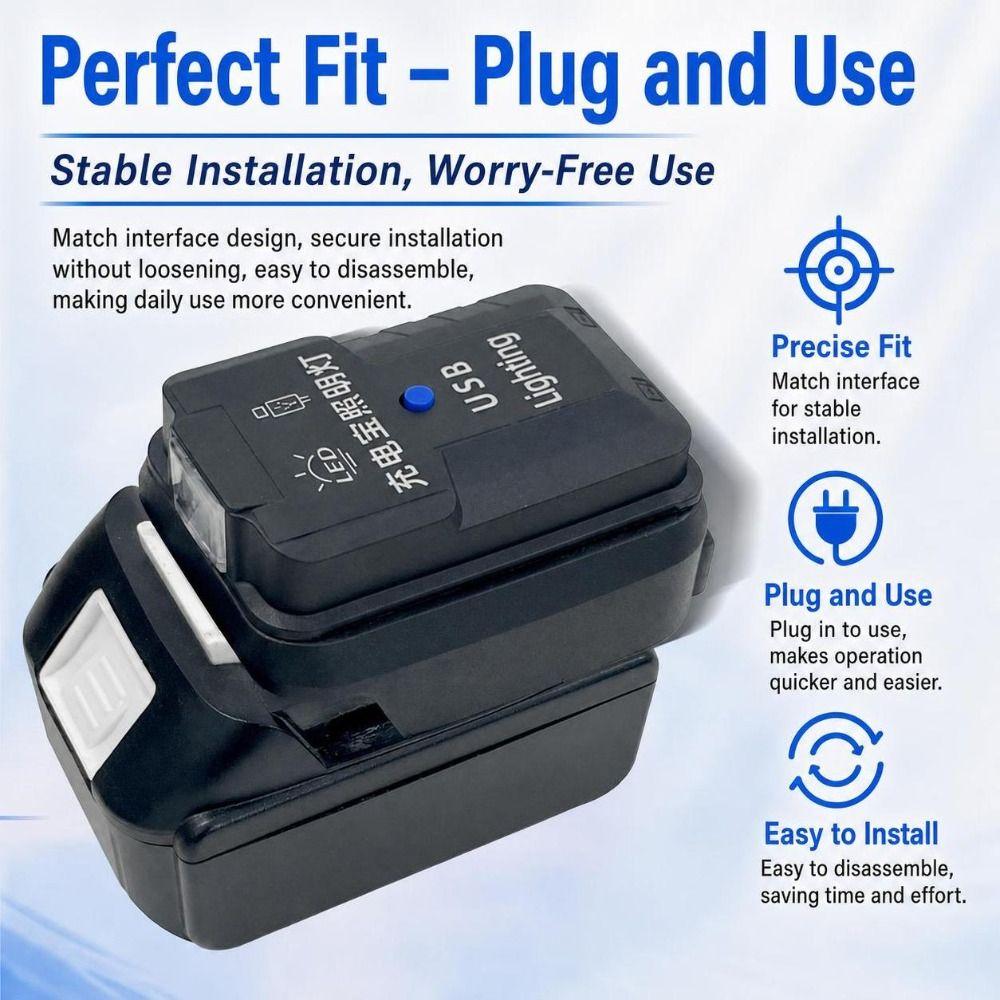 USB nabíjení USB baterie Invertor LED světlo Konvertor lithiové baterie pro baterii Makita 18V