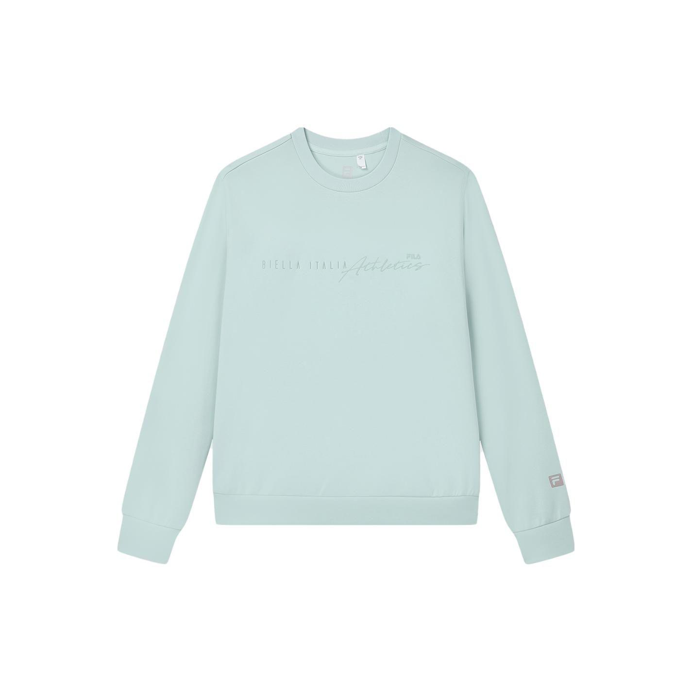 

FILA Official Womens Pullover Sweatshirt 2023 Autumn Loose Round Neck Long Sleeve Sports Fitness Top Women tops Dream-Green A11W331204F-TQ L